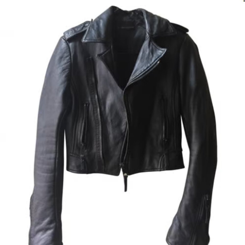 Balenciaga Leather Biker Jacket - Black 38 FR